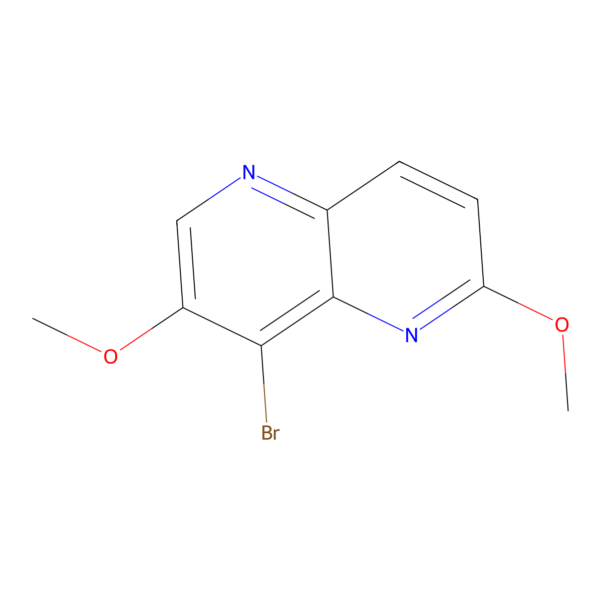 8-Bromo-2,7-dimethoxy-1,5-naphthyridine molecular structure, CAS 1003944-35-1