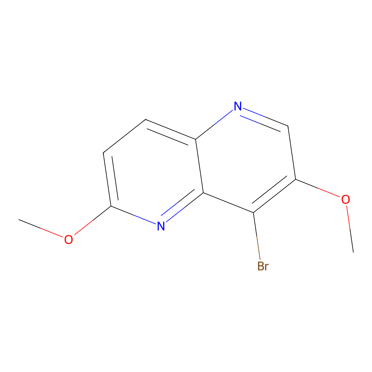 8-Bromo-2,7-dimethoxy-1,5-naphthyridine molecular structure, CAS 1003944-35-1