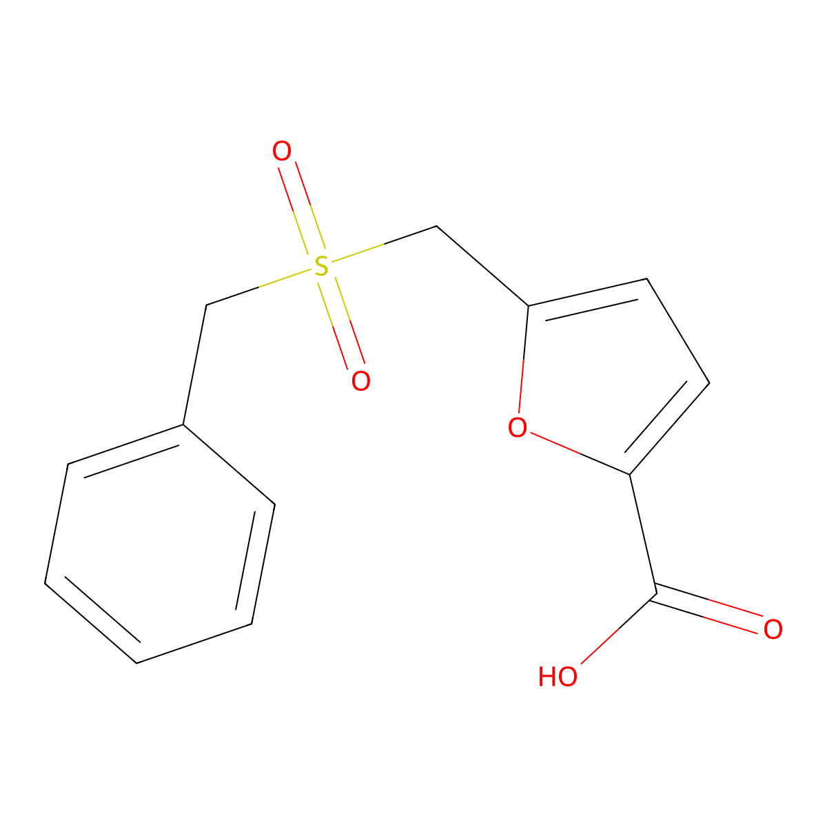 5-[(Benzylsulfonyl)methyl]-2-furoic acid molecular structure, CAS 100397-64-6