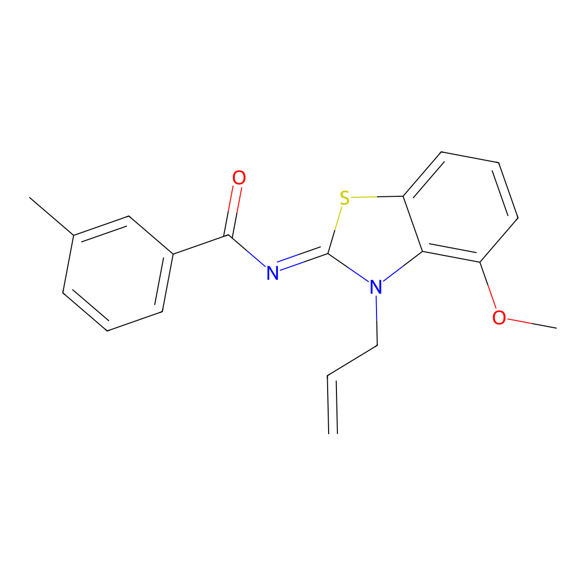 (Z)-N-(3-allyl-4-methoxybenzo[d]thiazol-2(3H)-ylidene)-3-methylbenzamide molecular structure, CAS 1003976-94-0