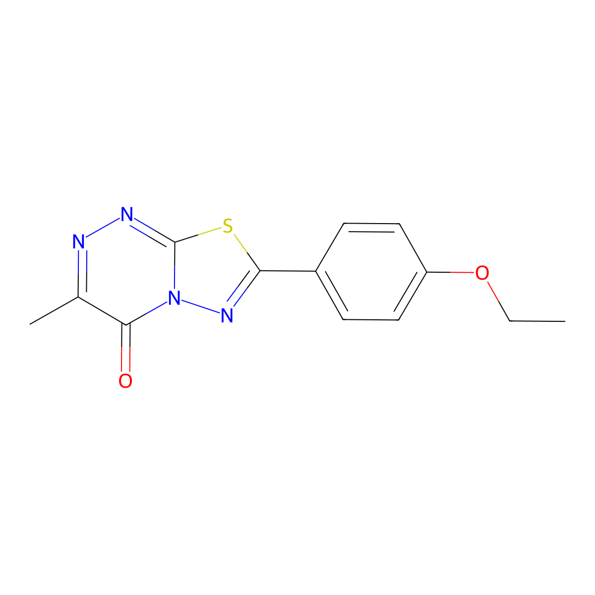 7-(4-ethoxyphenyl)-3-methyl-4H-[1,3,4]thiadiazolo[2,3-c][1,2,4]triazin-4-one molecular structure, CAS 1003980-39-9