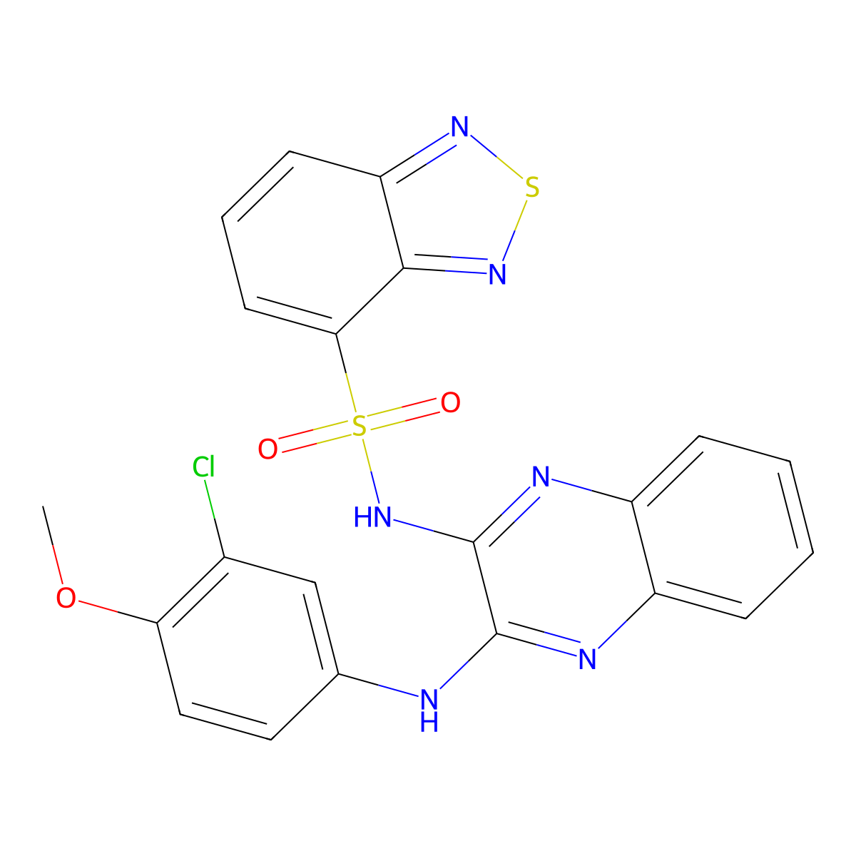C21H15ClN6O3S2 molecular structure, CAS 1003988-05-3