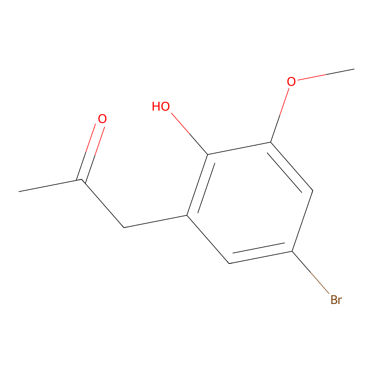 1-(5-Bromo-2-hydroxy-3-methoxyphenyl)propan-2-one molecular structure, CAS 1003988-41-7