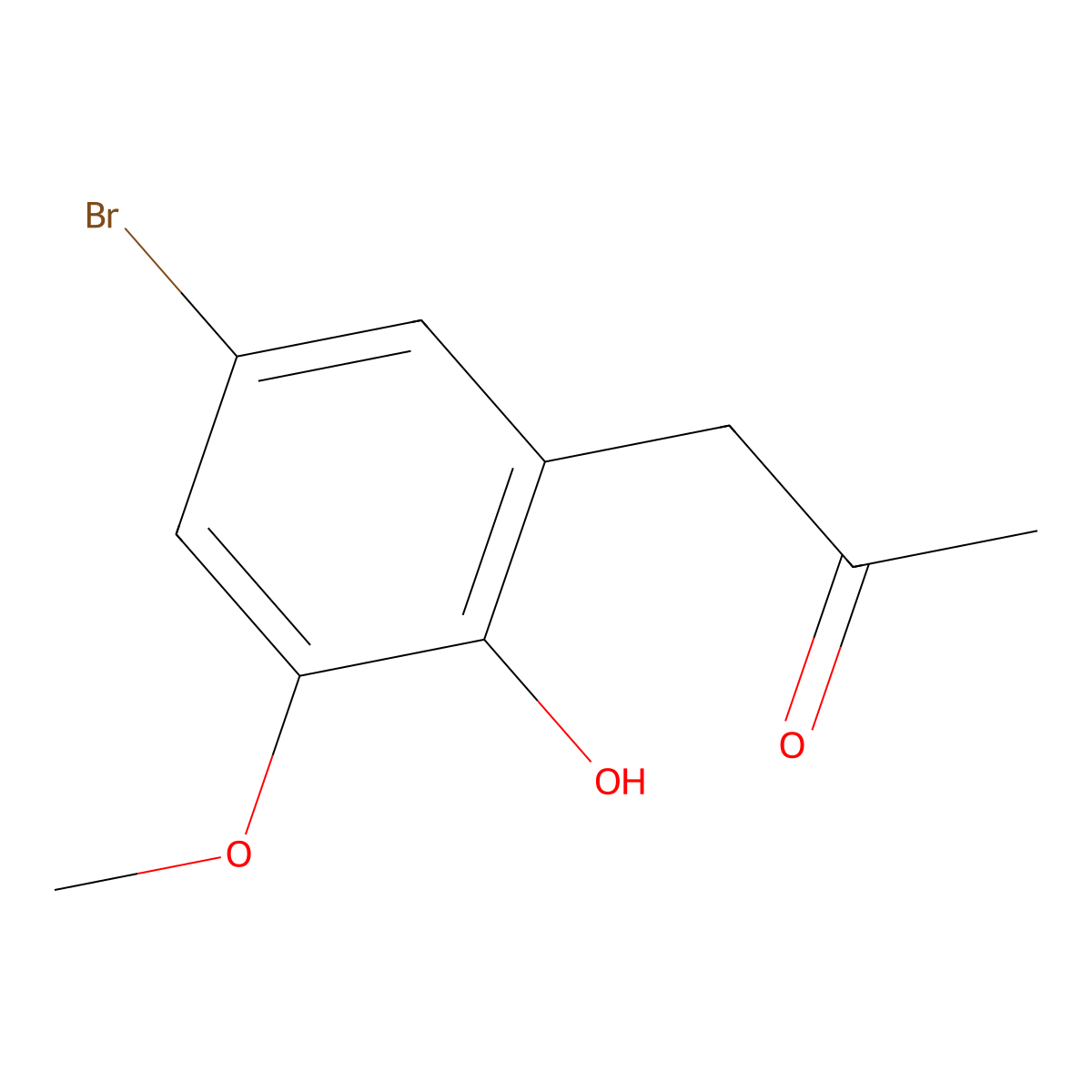 1-(5-Bromo-2-hydroxy-3-methoxyphenyl)propan-2-one molecular structure, CAS 1003988-41-7