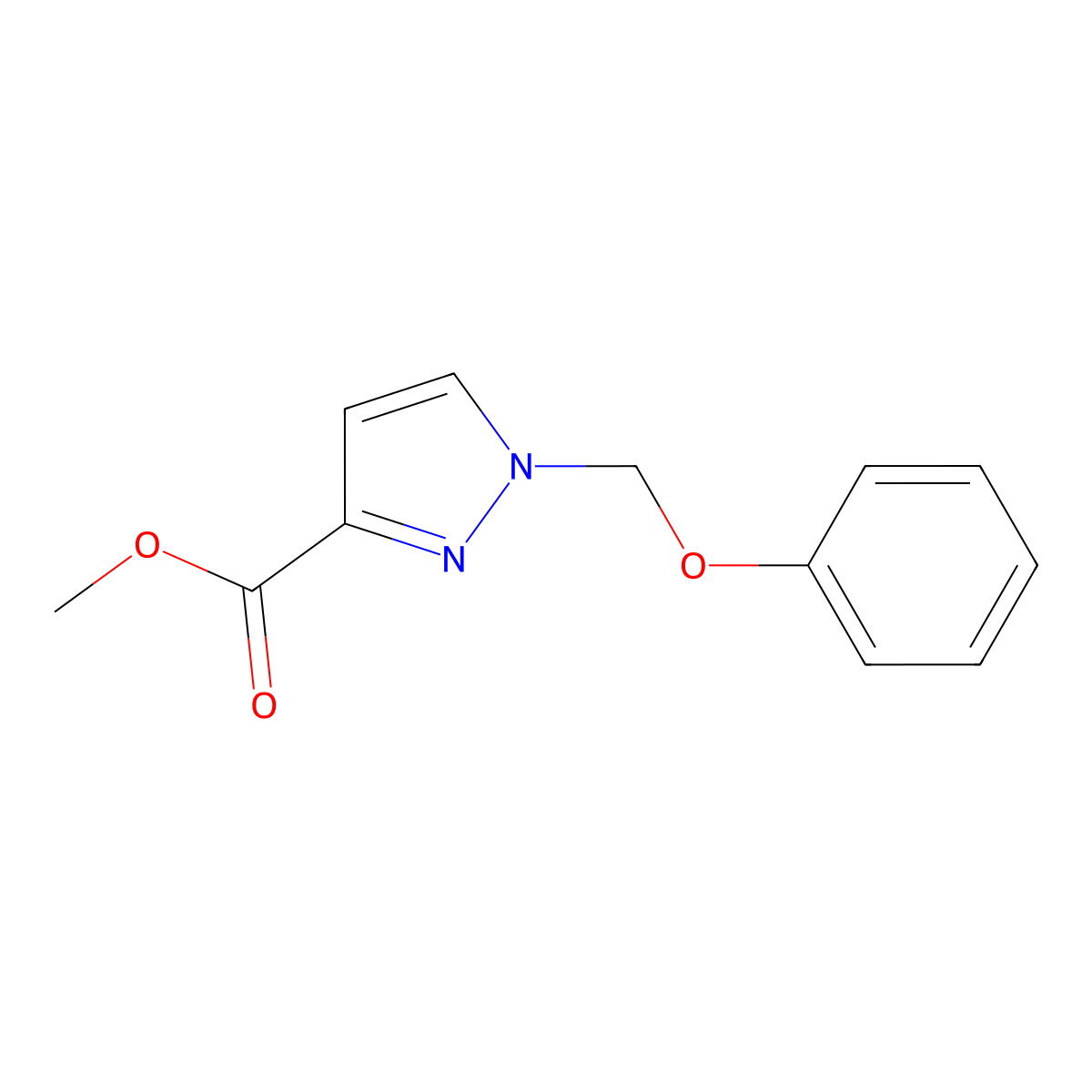 methyl 1-(phenoxymethyl)-1H-pyrazole-3-carboxylate molecular structure, CAS 1003988-74-6