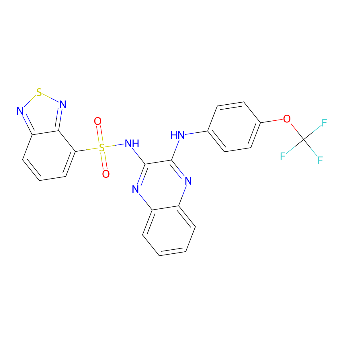 C21H13F3N6O3S2 molecular structure, CAS 1003989-23-8