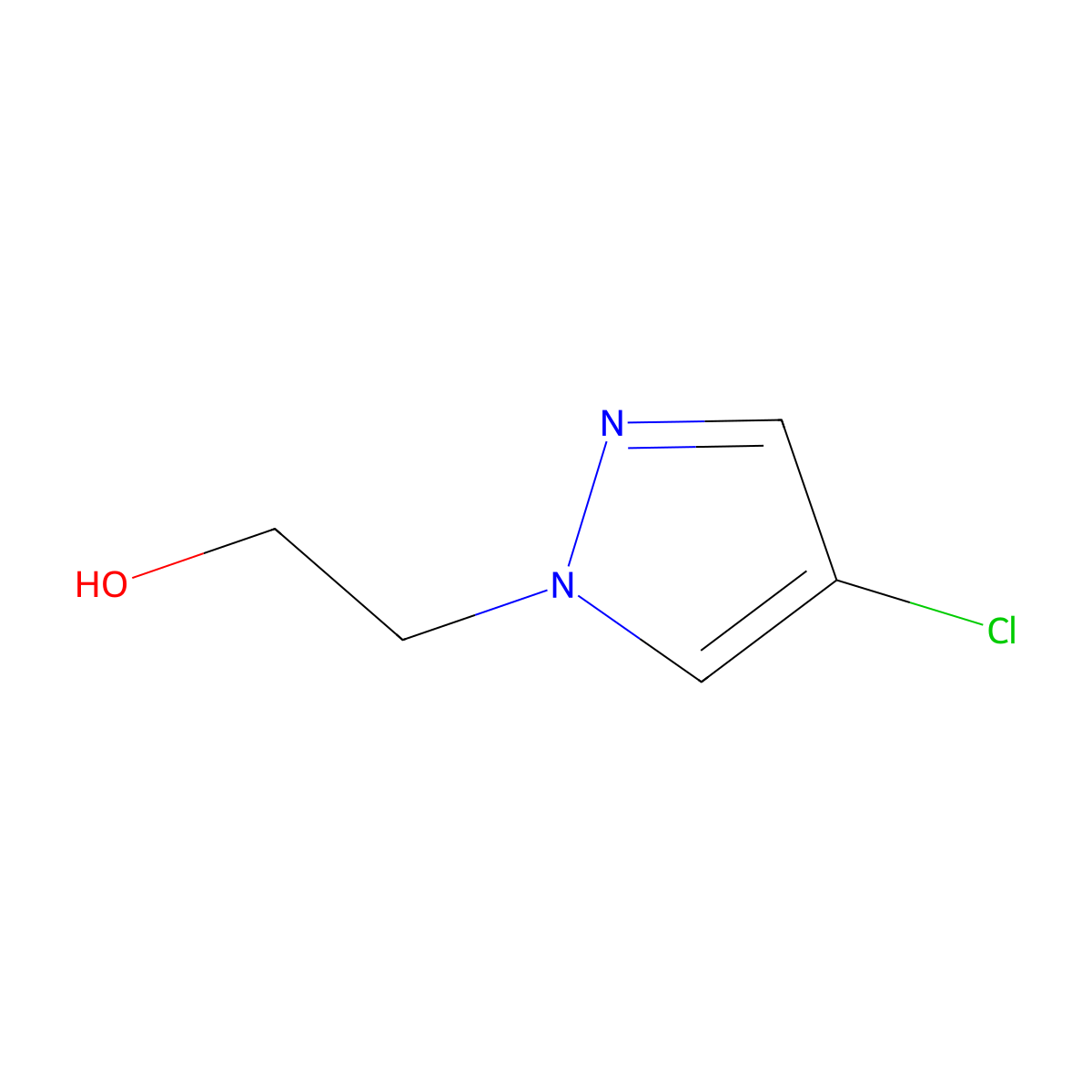 2-(4-chloro-1H-pyrazol-1-yl)ethanol molecular structure, CAS 1003992-83-3