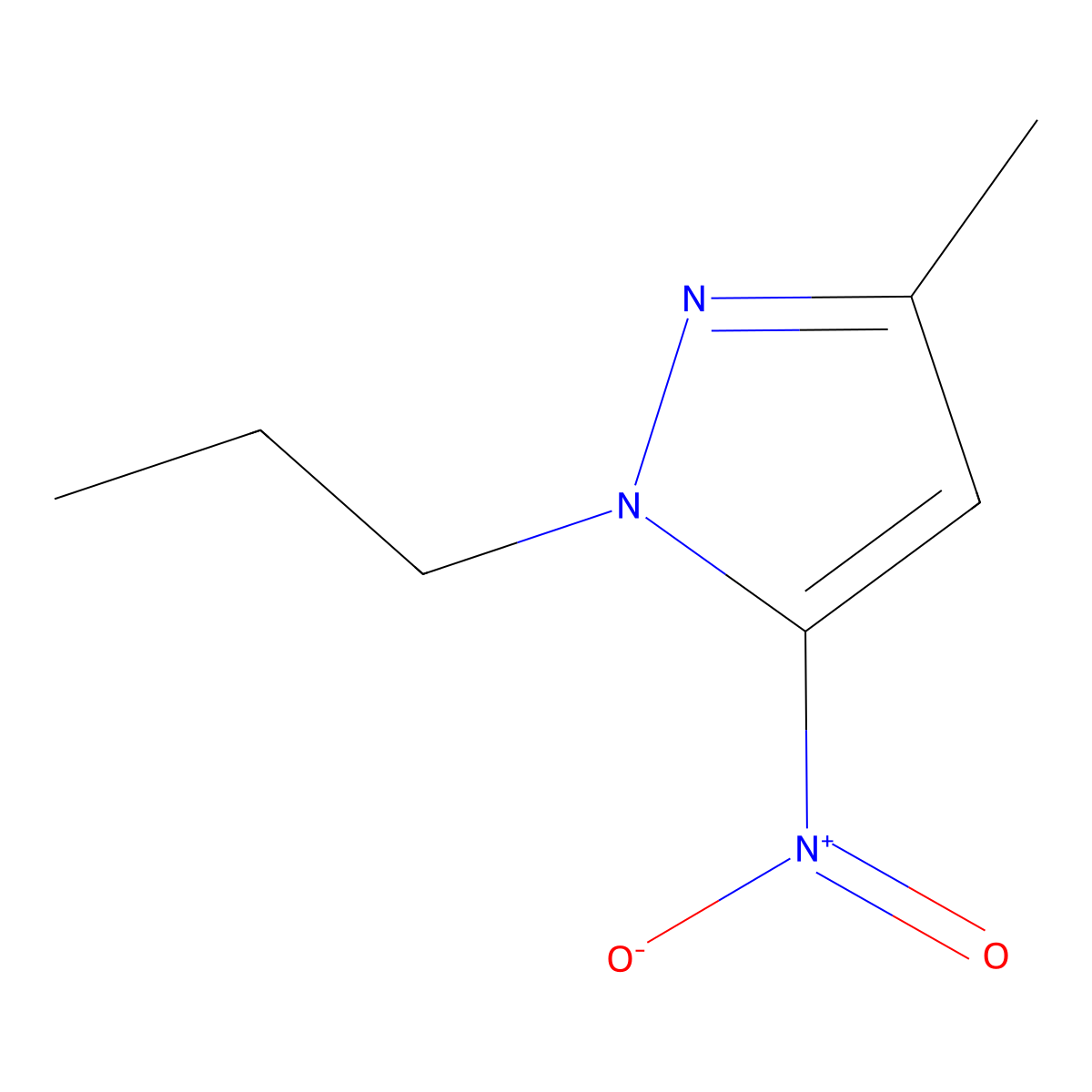 3-methyl-5-nitro-1-propyl-1H-pyrazole molecular structure, CAS 1003993-39-2