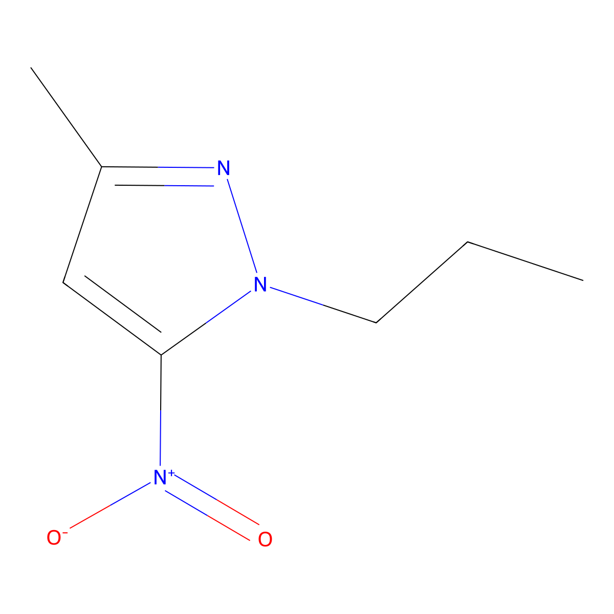 3-methyl-5-nitro-1-propyl-1H-pyrazole molecular structure, CAS 1003993-39-2