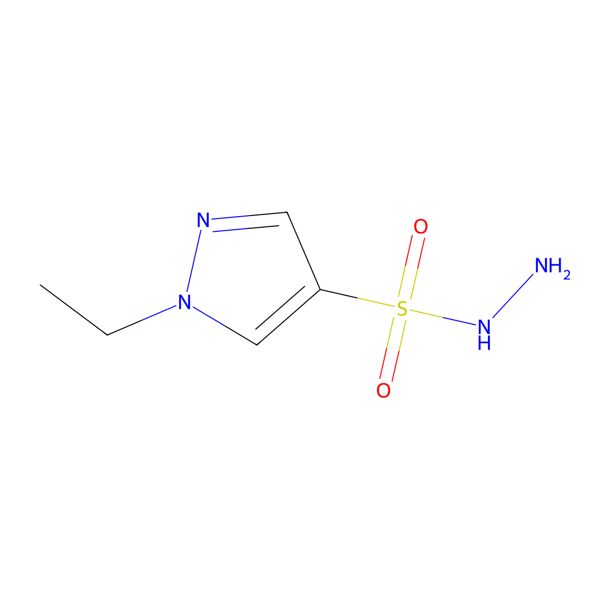 1-ethyl-1H-pyrazole-4-sulfonohydrazide molecular structure, CAS 1003993-43-8
