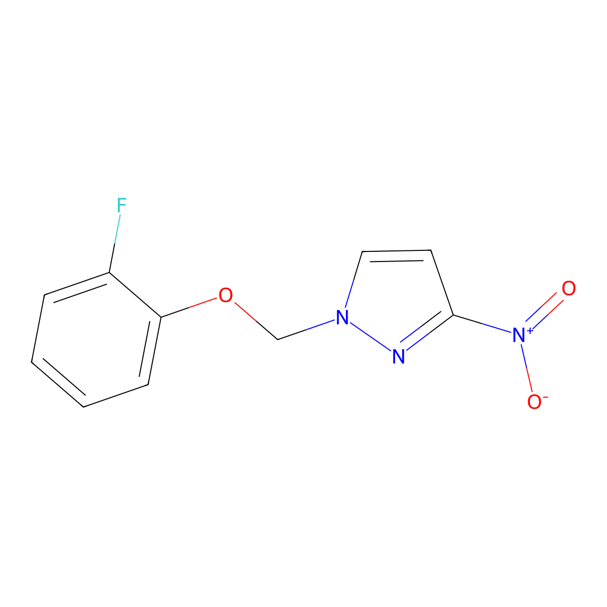 1-((2-Fluorophenoxy)methyl)-3-nitro-1H-pyrazole molecular structure, CAS 1003993-44-9