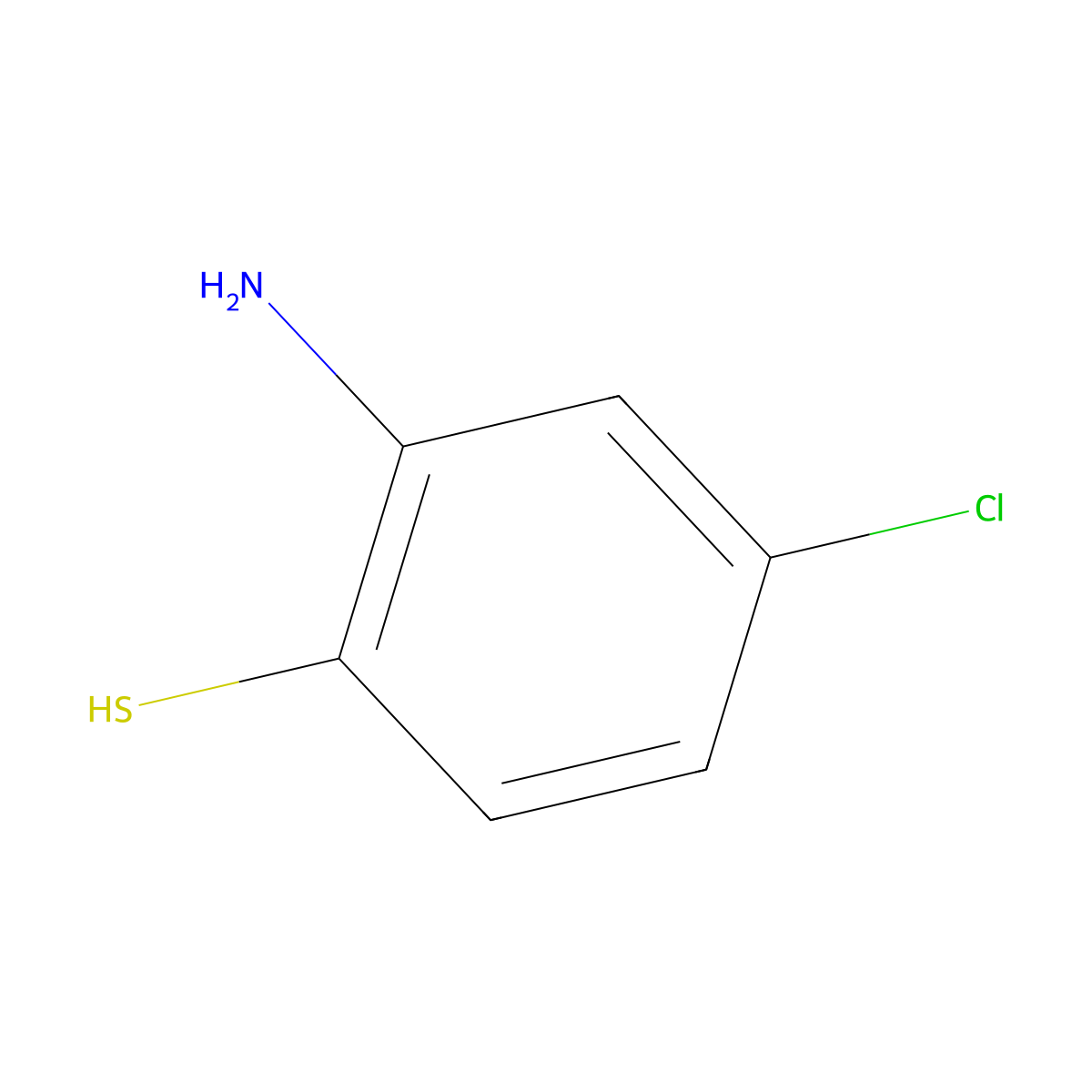 2-Amino-4-chlorobenzenethiol molecular structure, CAS 1004-00-8