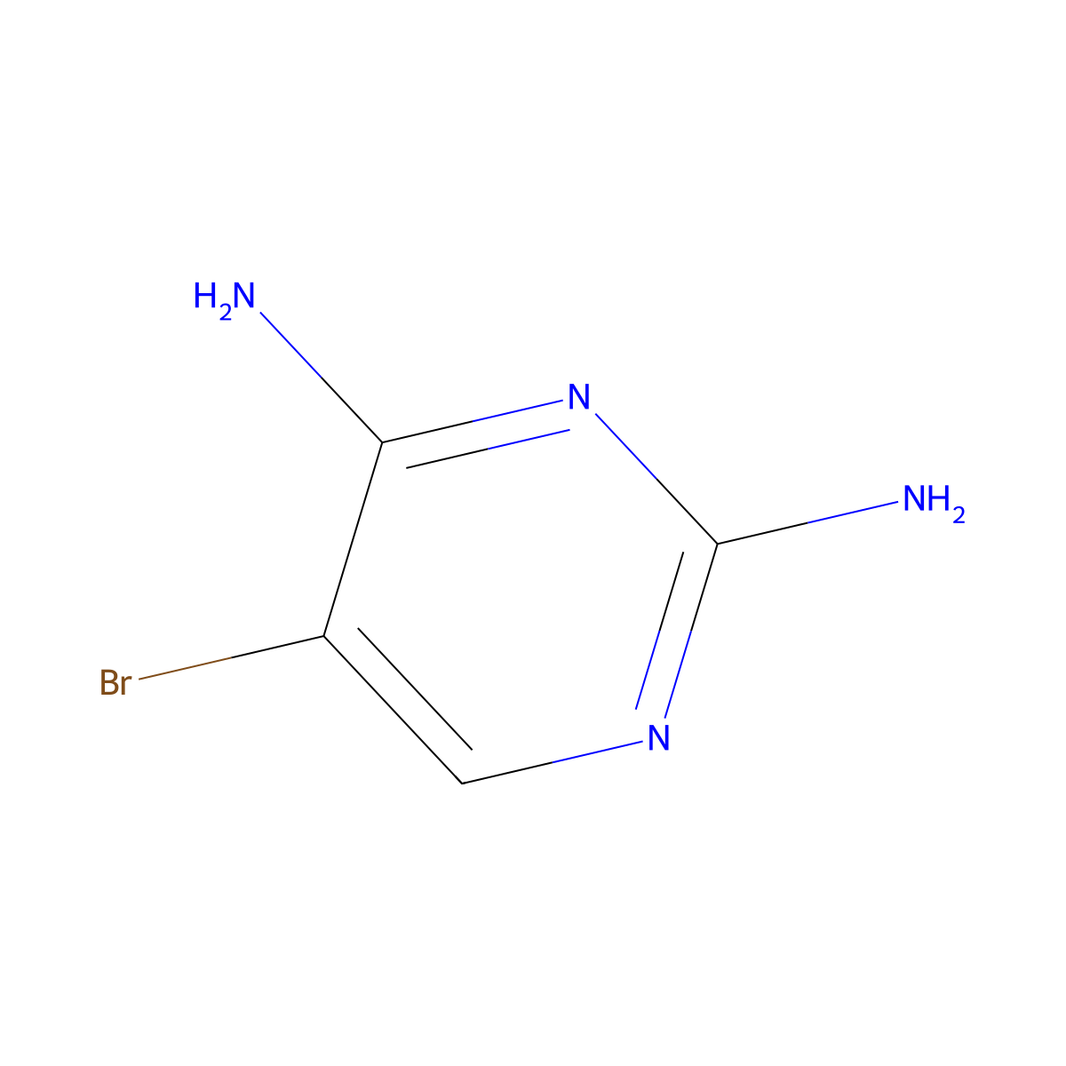 5-Bromopyrimidine-2,4-diamine molecular structure, CAS 1004-01-9