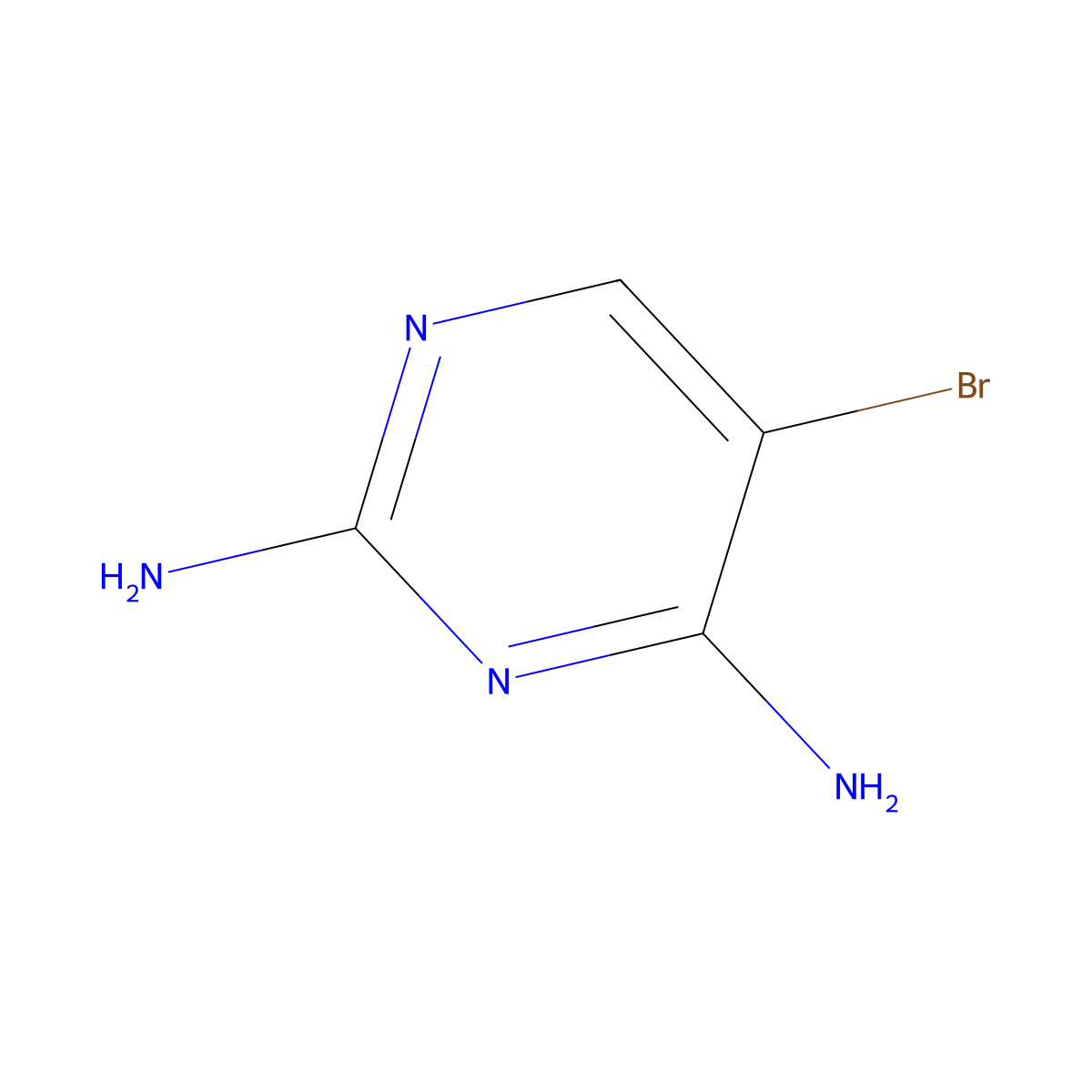 5-Bromopyrimidine-2,4-diamine molecular structure, CAS 1004-01-9