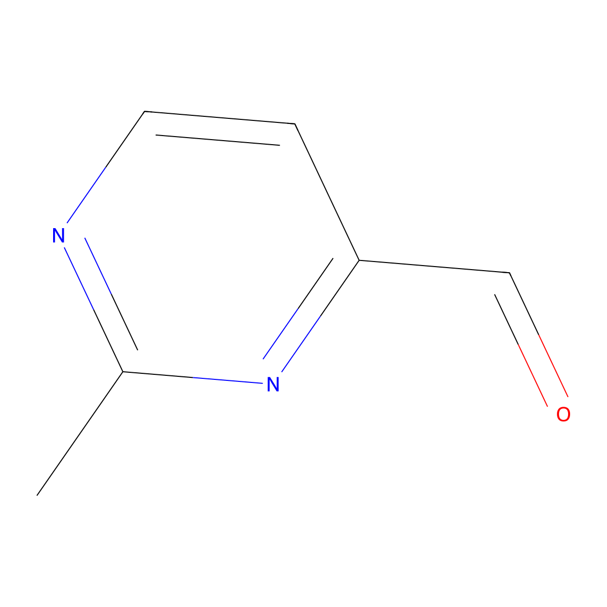 2-Methylpyrimidine-4-carbaldehyde molecular structure, CAS 1004-17-7