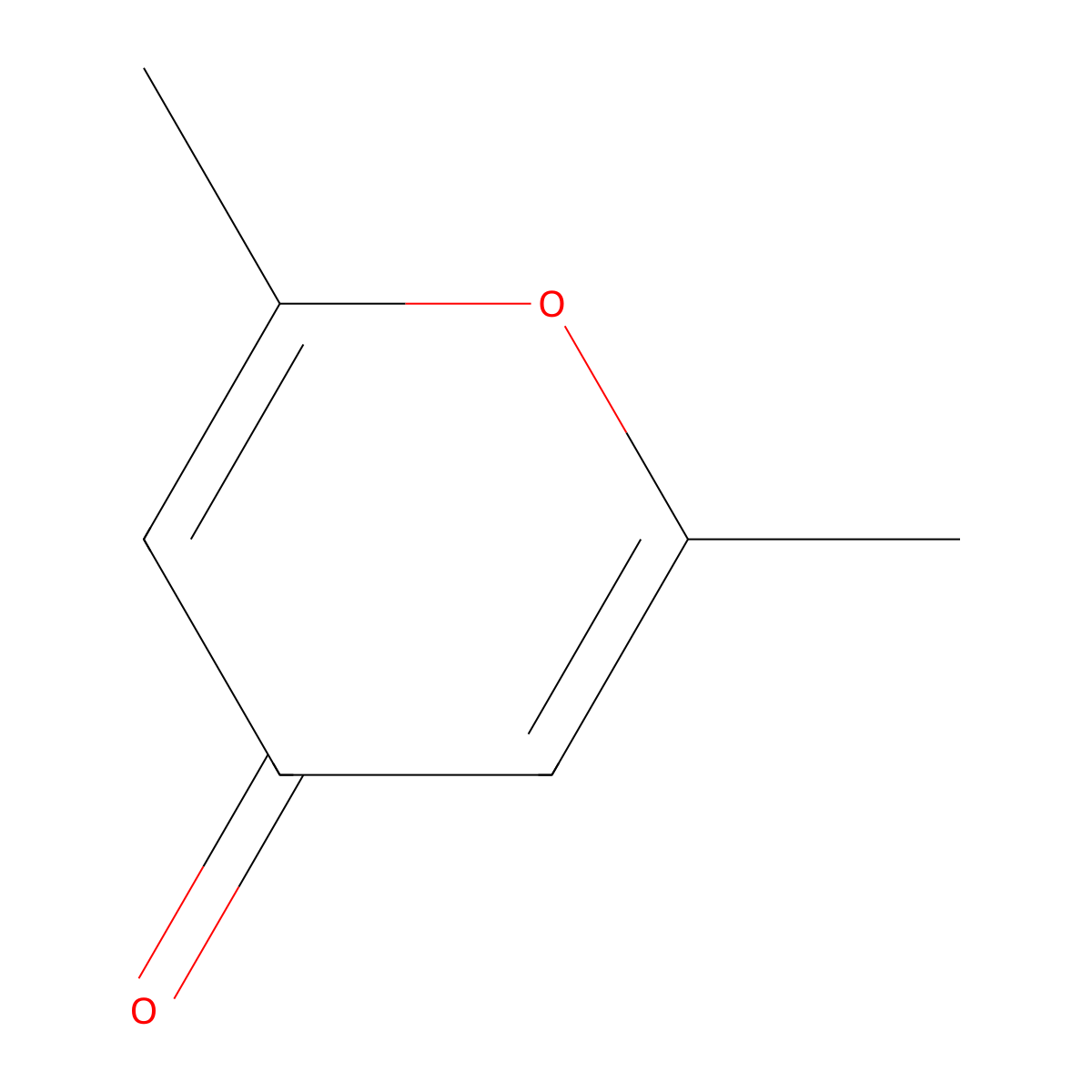 2,6-Dimethyl-4-pyranone molecular structure, CAS 1004-36-0