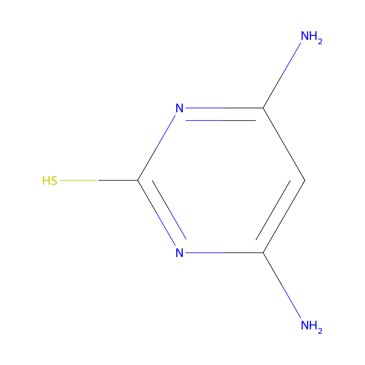 4,6-diaminopyrimidine-2-thiol molecular structure, CAS 1004-39-3