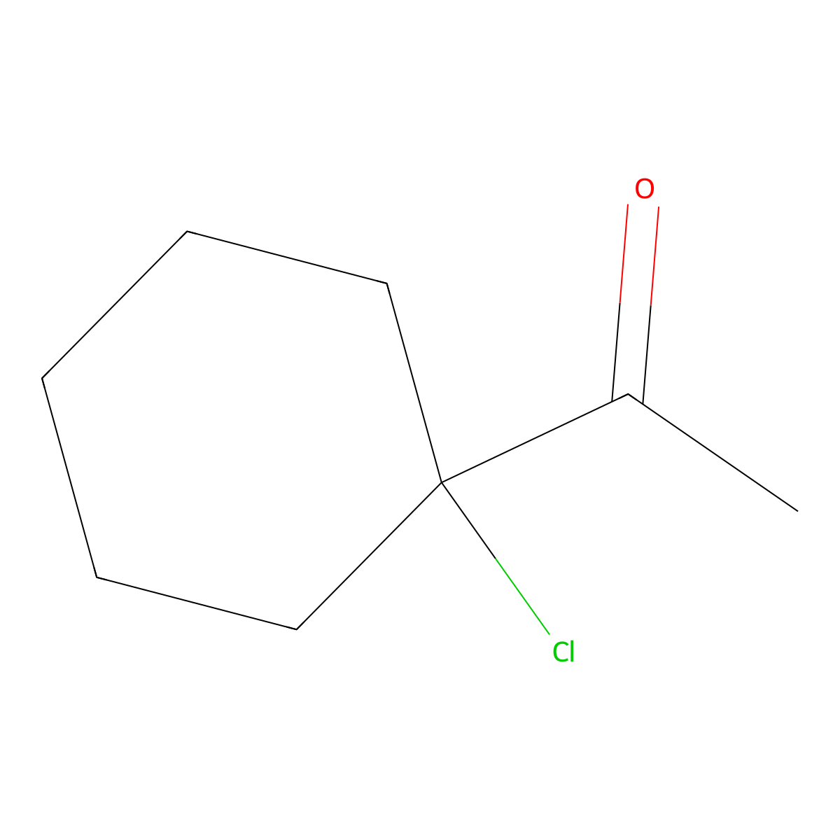 1-(1-Chlorocyclohexyl)ethan-1-one molecular structure, CAS 1004-55-3