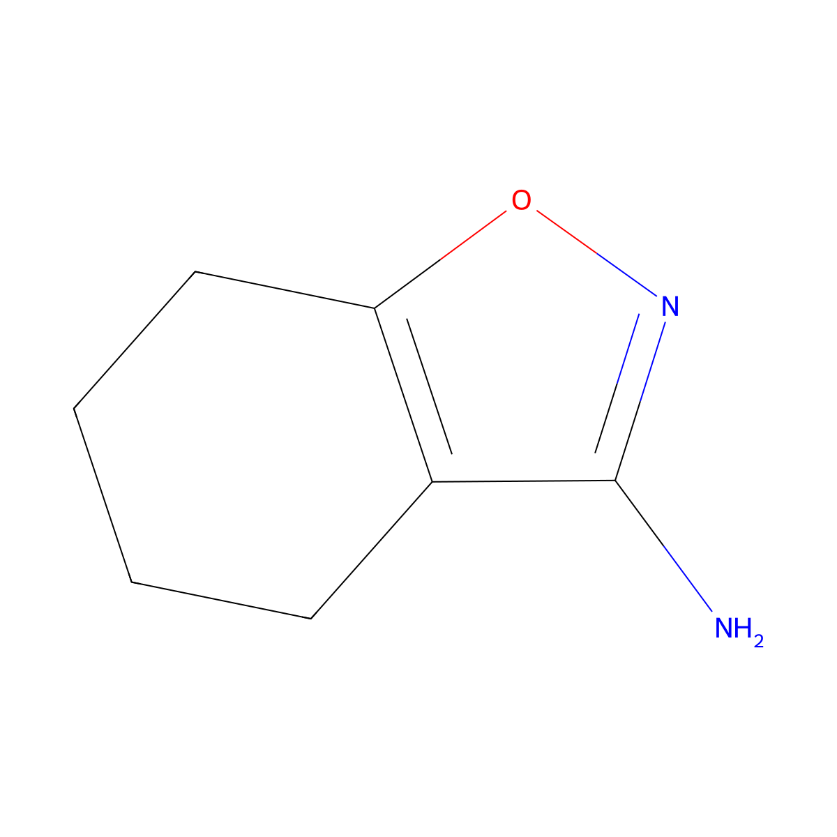 4,5,6,7-Tetrahydro-1,2-benzoxazol-3-amine molecular structure, CAS 1004-64-4