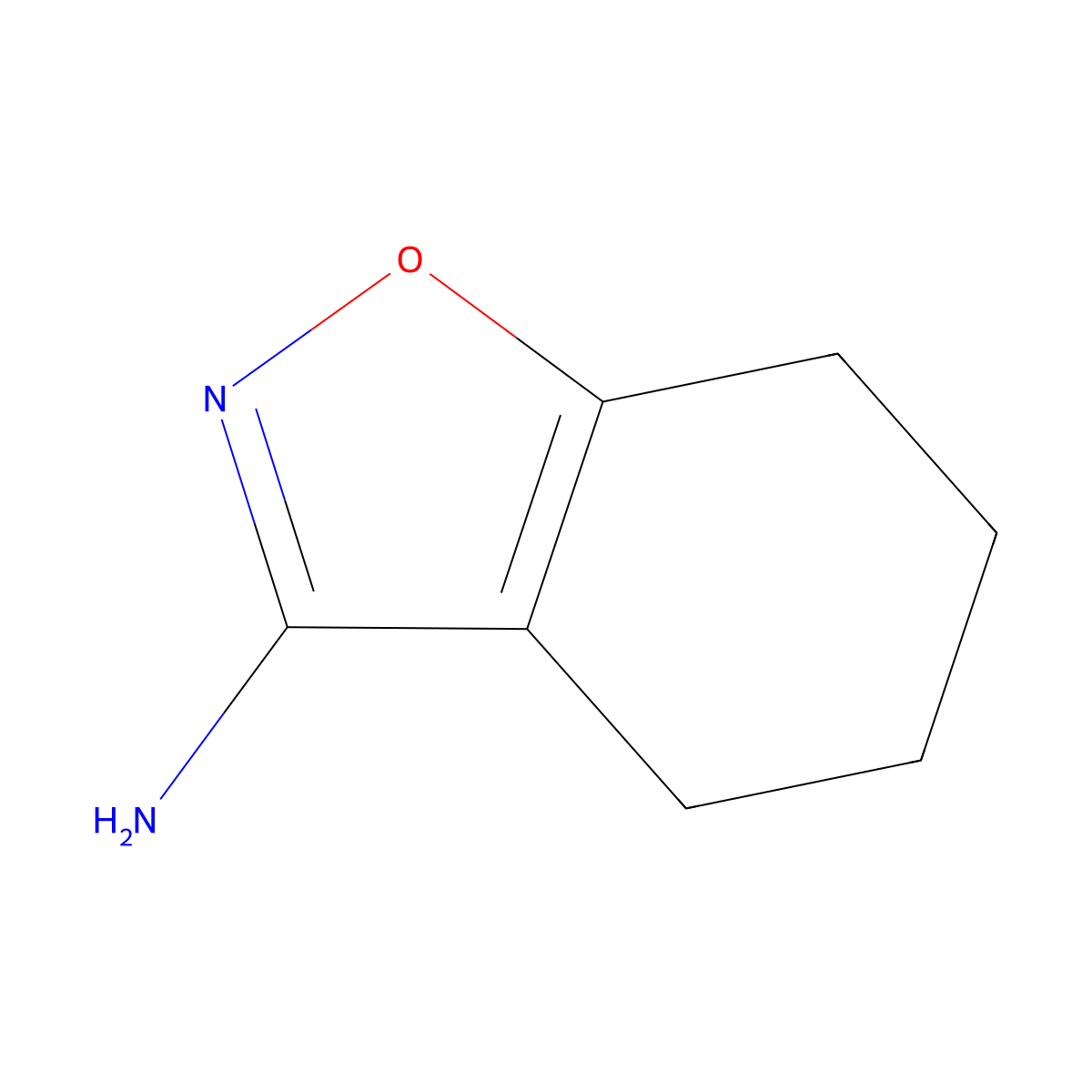 4,5,6,7-Tetrahydro-1,2-benzoxazol-3-amine molecular structure, CAS 1004-64-4