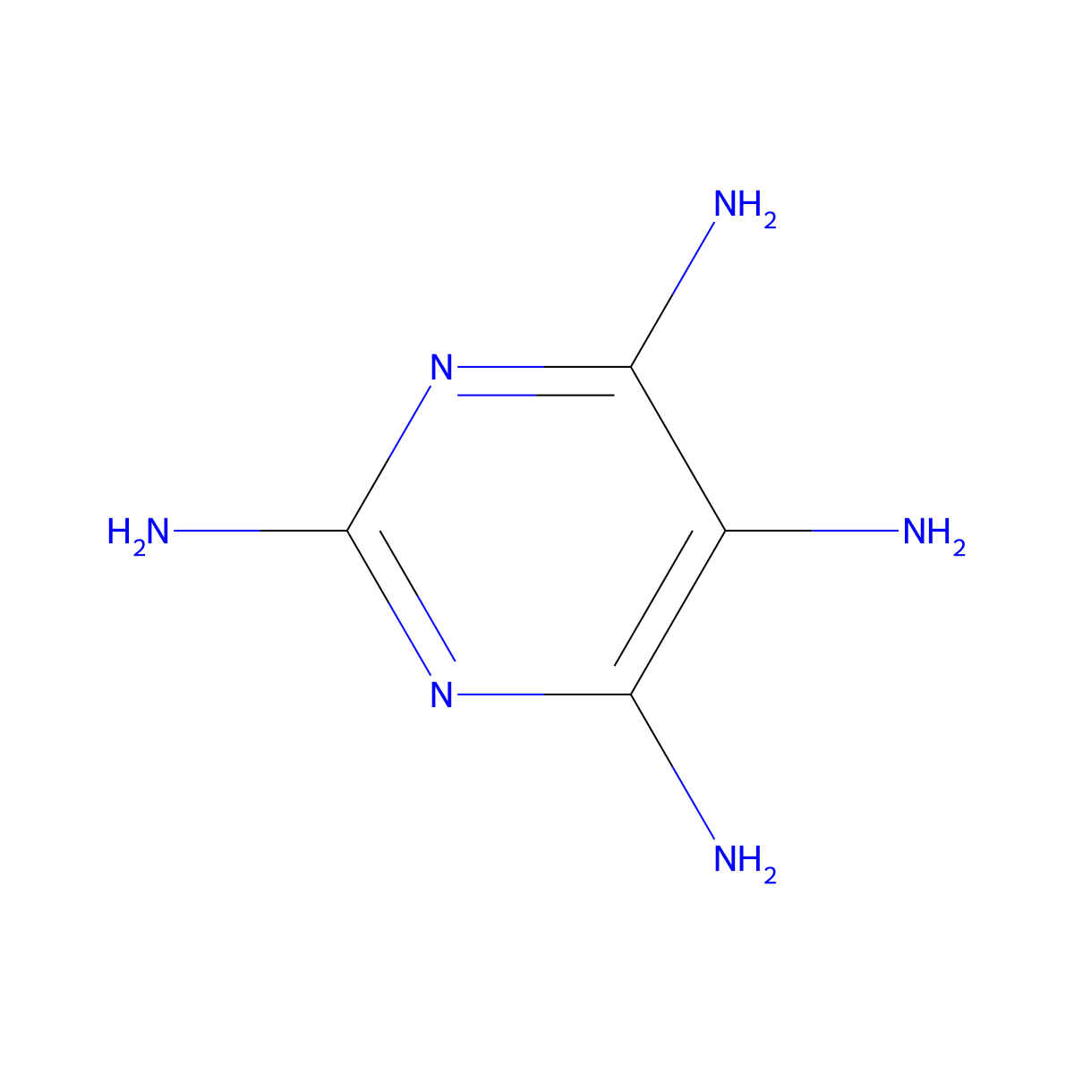 tetra-Aminopyrimidine molecular structure, CAS 1004-74-6