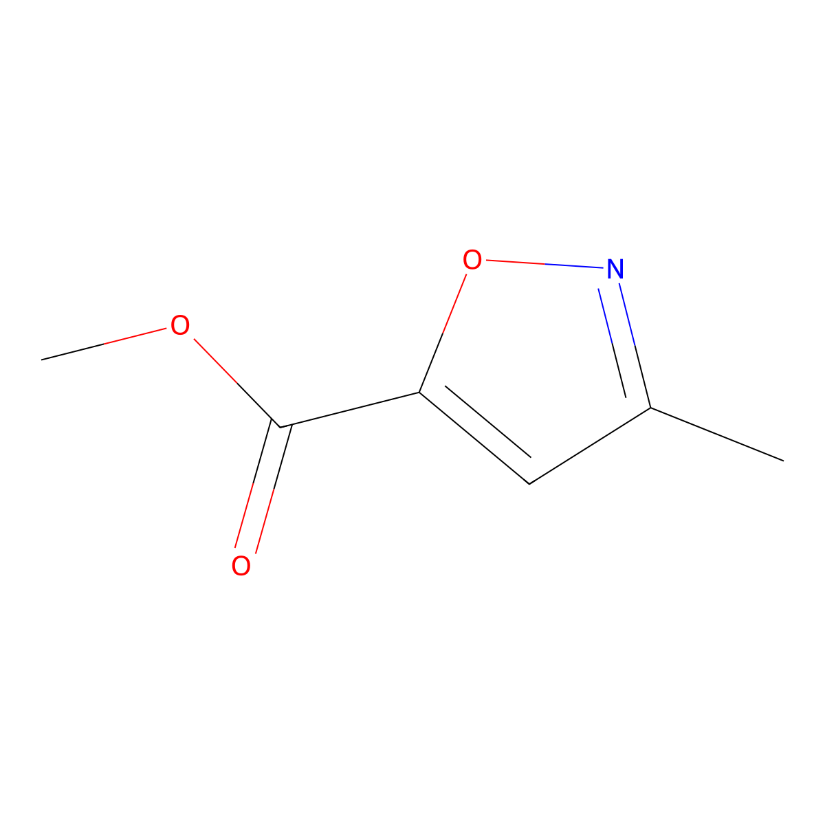 Methyl 3-methylisoxazole-5-carboxylate molecular structure, CAS 1004-96-2