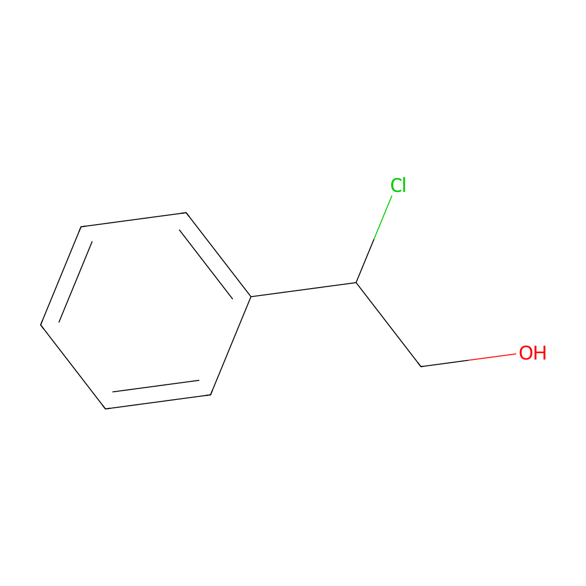 2-Chloro-2-phenylethanol molecular structure, CAS 1004-99-5