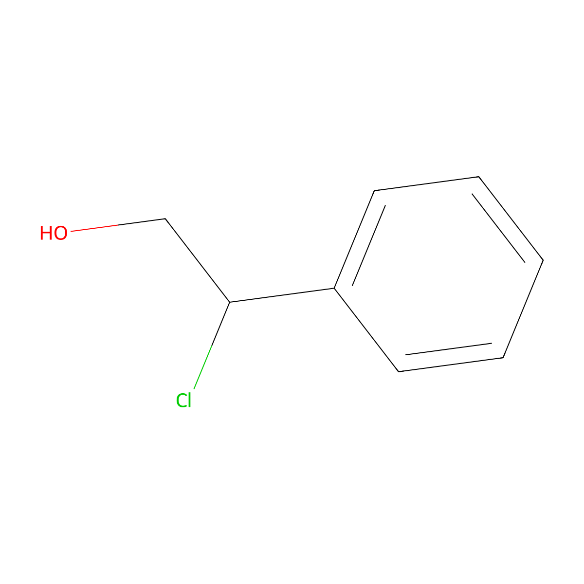 2-Chloro-2-phenylethanol molecular structure, CAS 1004-99-5
