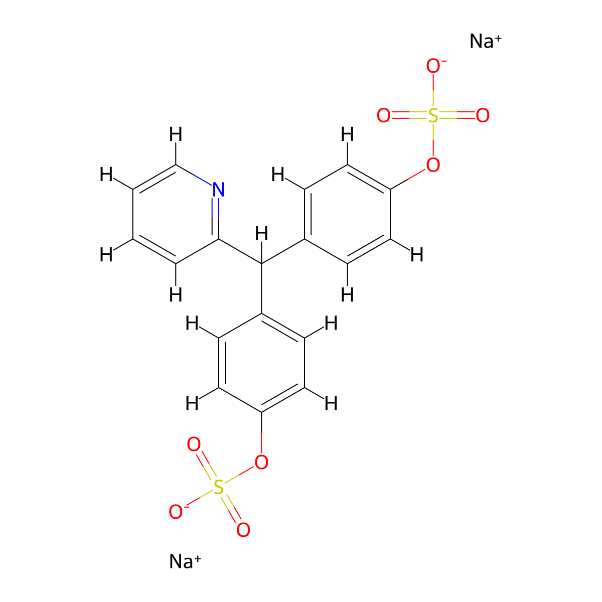 Sodium Picosulfate molecular structure, CAS 10040-45-6