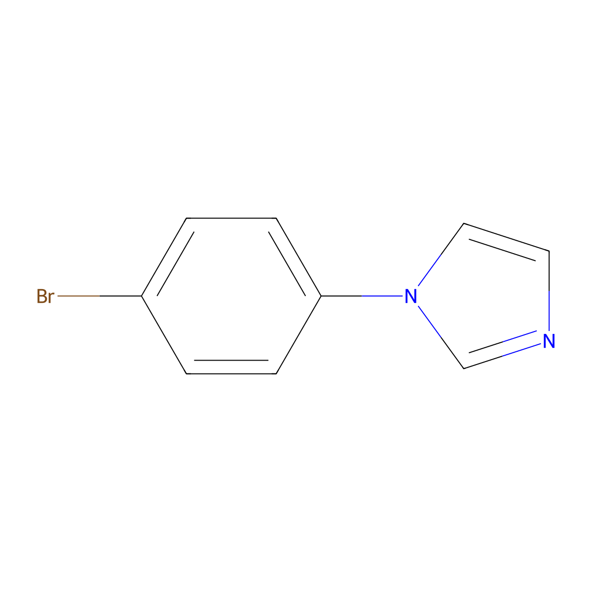 1-(4-Bromophenyl)imidazole molecular structure, CAS 10040-96-7