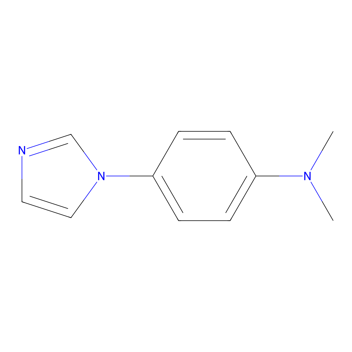 4-(1H-Imidazol-1-yl)-N,N-dimethylaniline molecular structure, CAS 10040-97-8