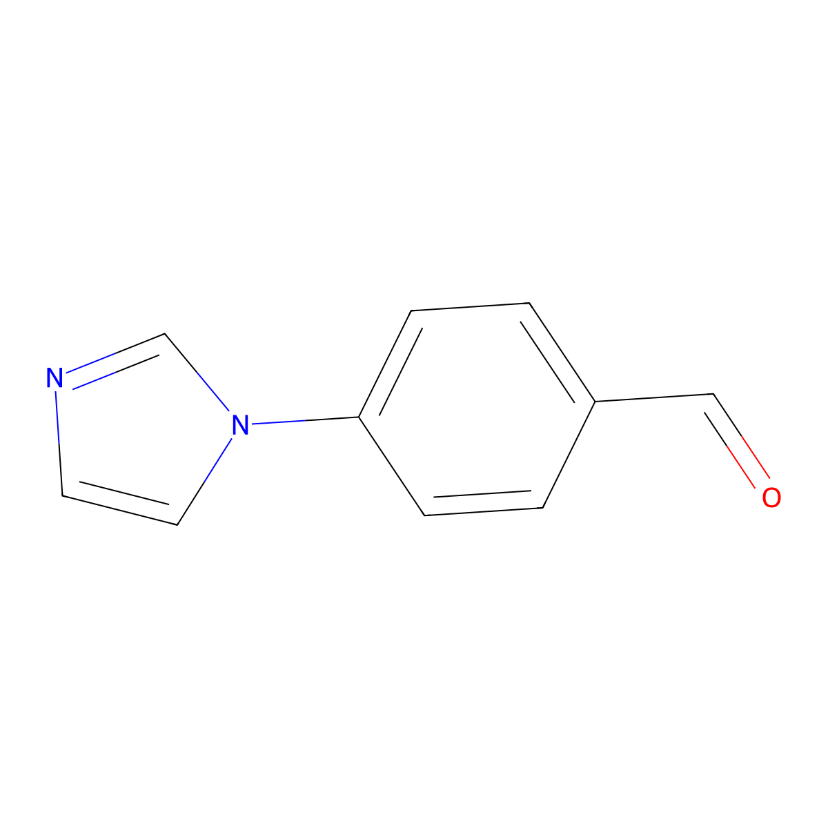 4-(1H-imidazol-1-yl)benzaldehyde molecular structure, CAS 10040-98-9