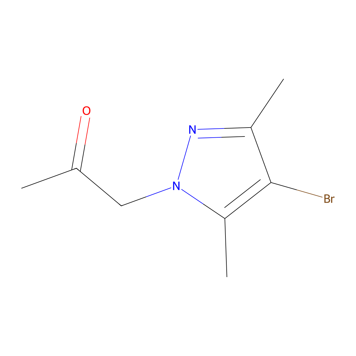 1-(4-Bromo-3,5-dimethyl-1h-pyrazol-1-yl)acetone molecular structure, CAS 1004017-87-1