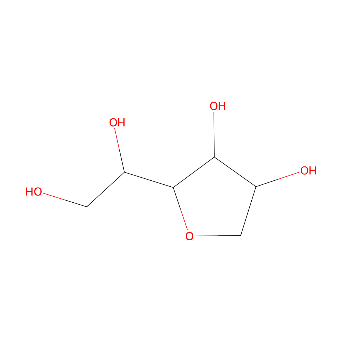 1,4-Sorbitan molecular structure, CAS 100402-56-0