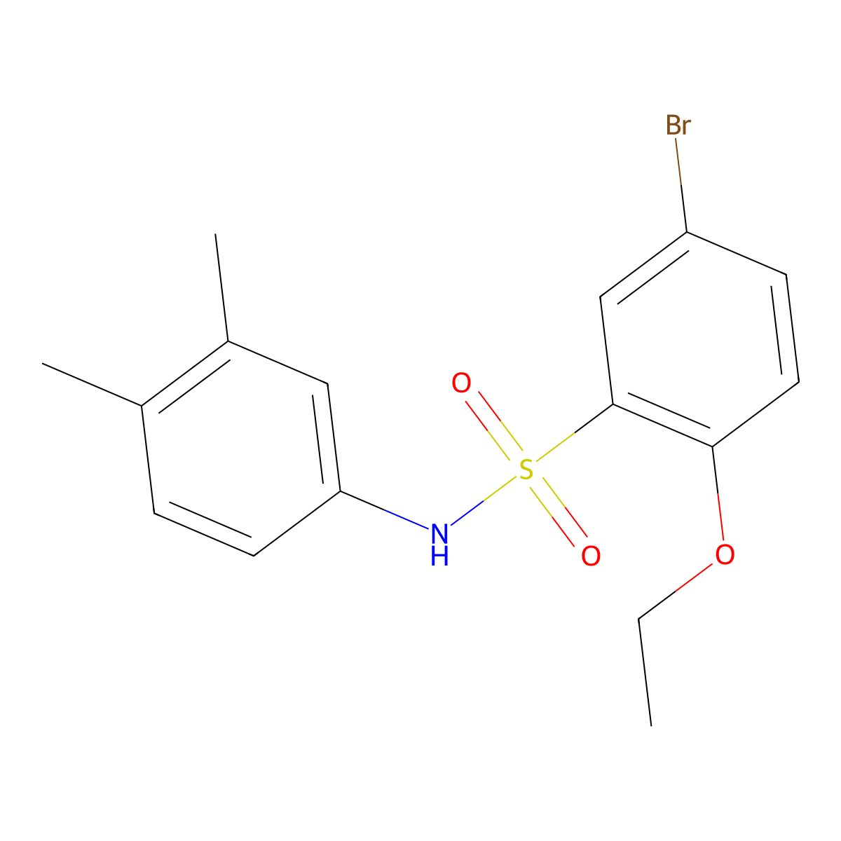 5-bromo-N-(3,4-dimethylphenyl)-2-ethoxybenzenesulfonamide molecular structure, CAS 1004025-89-1