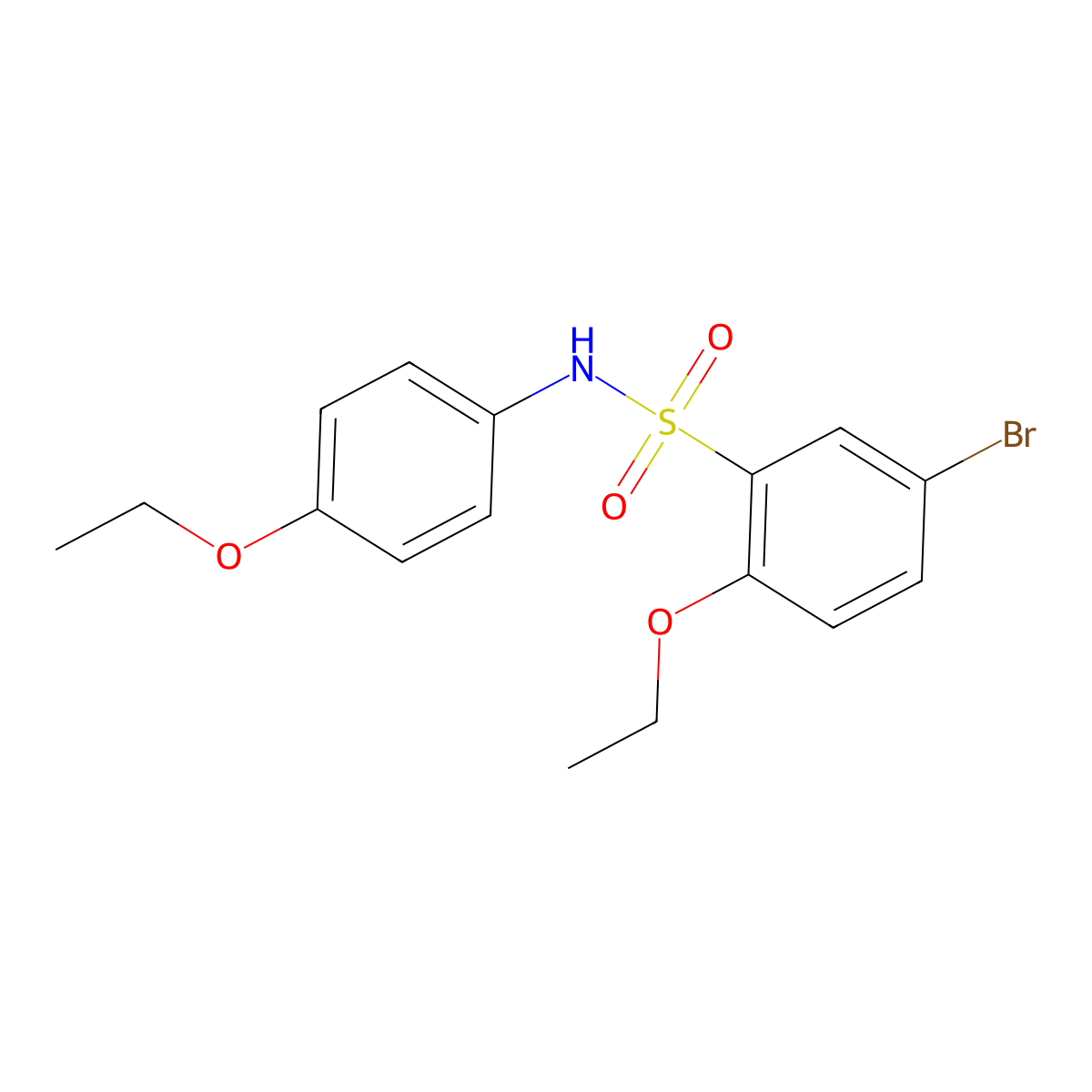 5-bromo-2-ethoxy-N-(4-ethoxyphenyl)benzenesulfonamide molecular structure, CAS 1004025-92-6