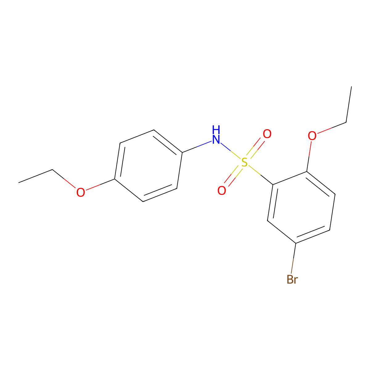5-bromo-2-ethoxy-N-(4-ethoxyphenyl)benzenesulfonamide molecular structure, CAS 1004025-92-6