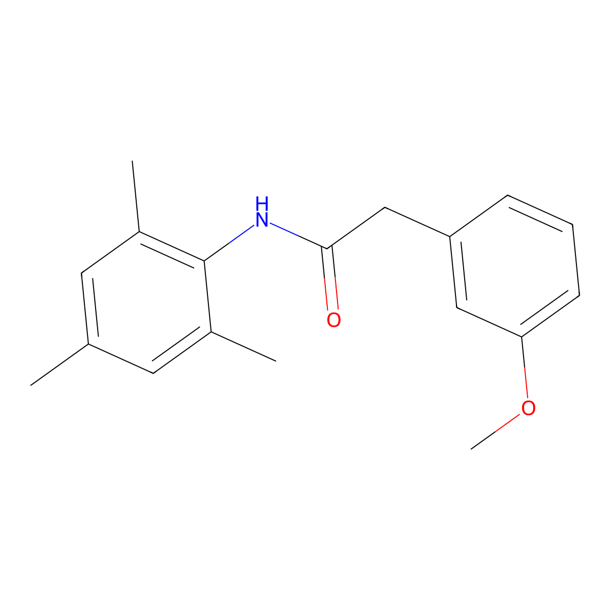 3-Methoxy-N-(2,4,6-trimethylphenyl)benzeneacetamide molecular structure, CAS 1004034-11-0