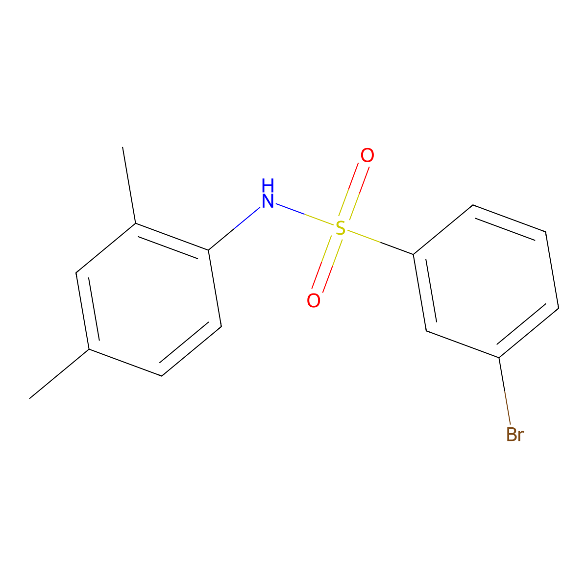 3-bromo-N-(2,4-dimethylphenyl)benzenesulfonamide molecular structure, CAS 1004035-48-6