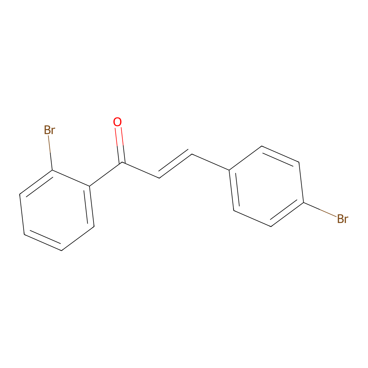 (E)-1-(2-bromophenyl)-3-(4-bromophenyl)prop-2-en-1-one molecular structure, CAS 1004037-64-2