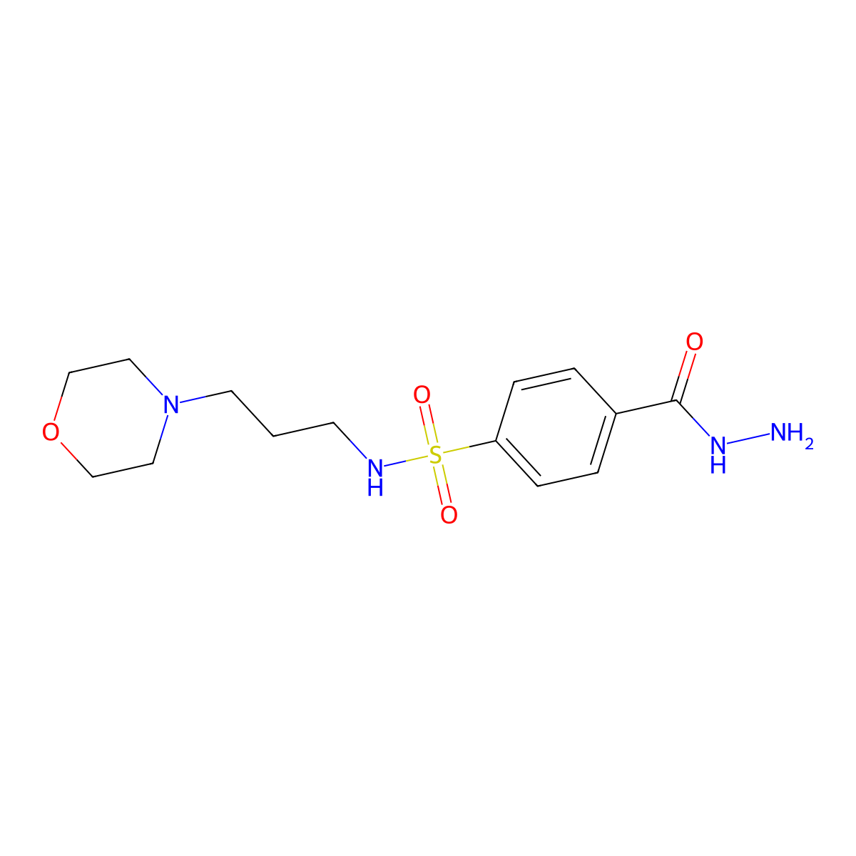 4-(hydrazinecarbonyl)-N-[3-(morpholin-4-yl)propyl]benzene-1-sulfonamide molecular structure, CAS 1004046-32-5