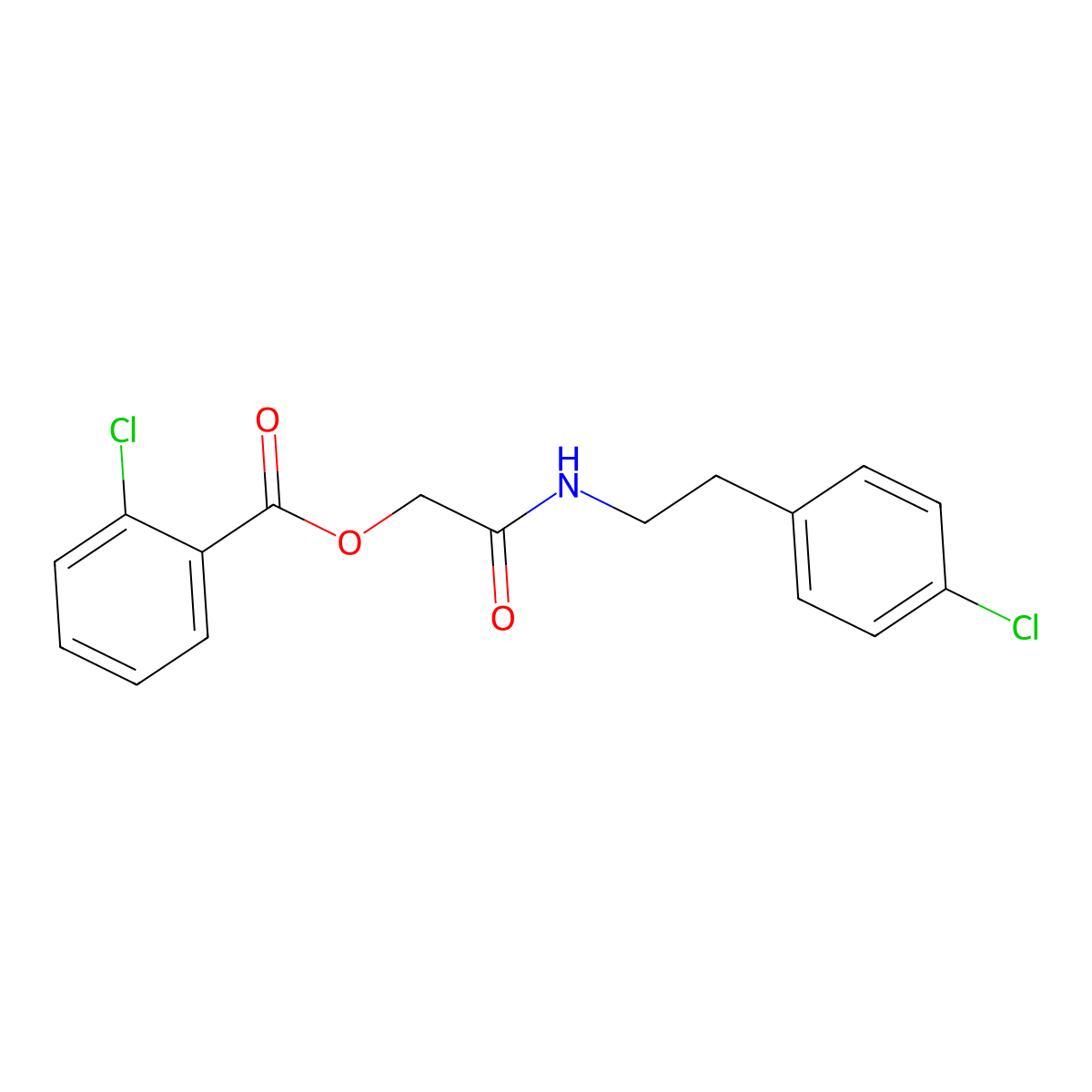 2-{[2-(4-Chlorophenyl)ethyl]amino}-2-oxoethyl 2-chlorobenzoate molecular structure, CAS 1004046-90-5