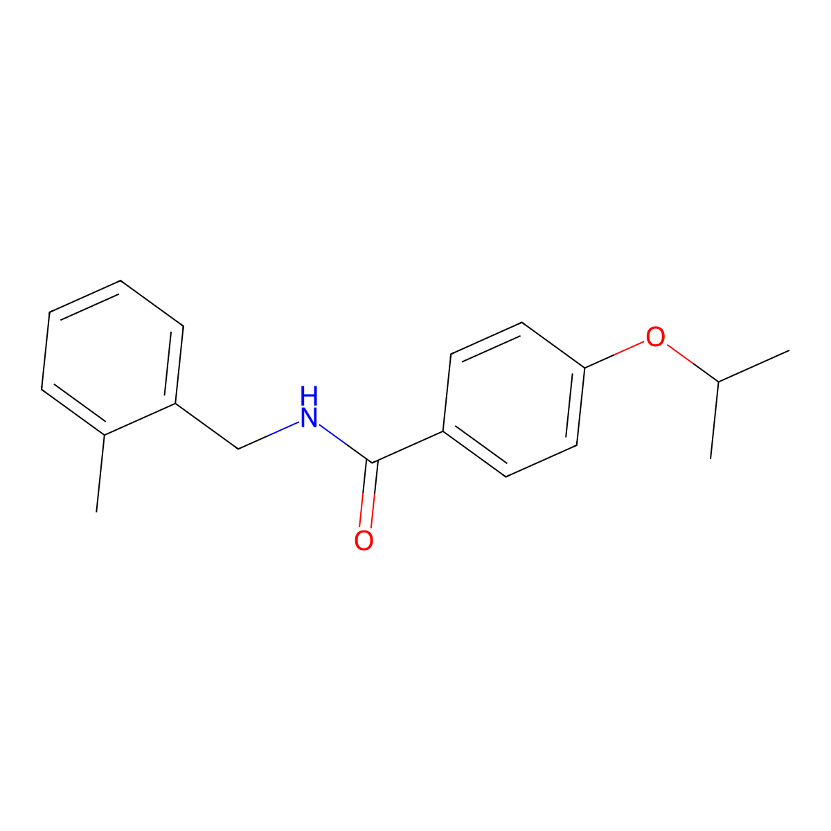 4-(1-Methylethoxy)-N-[(2-methylphenyl)methyl]benzamide molecular structure, CAS 1004084-81-4