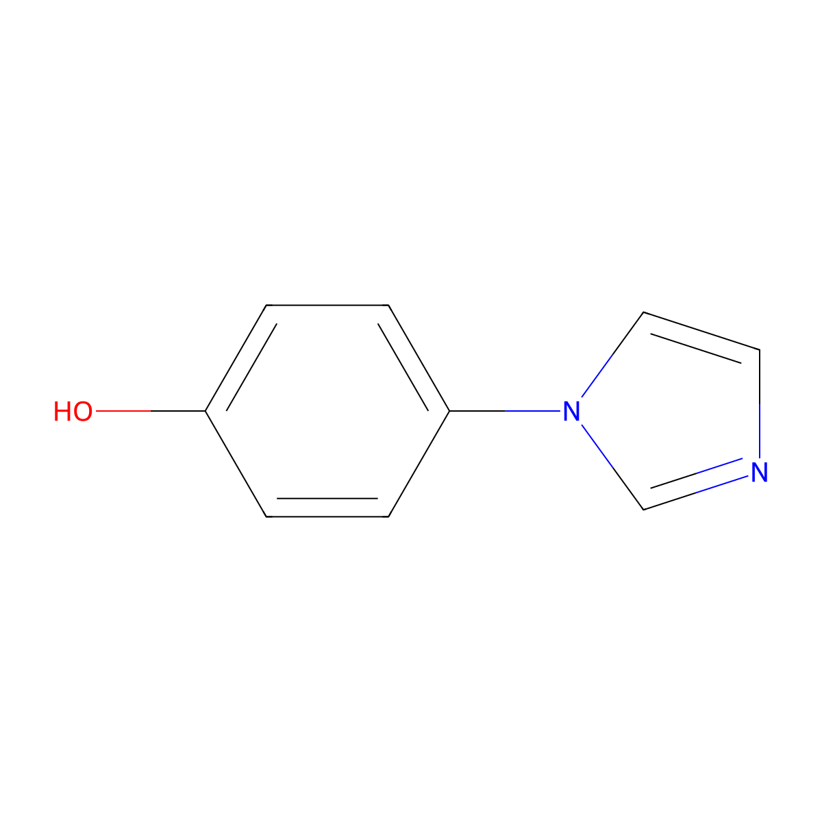 1-(p-Hydroxyphenyl)imidazole molecular structure, CAS 10041-02-8