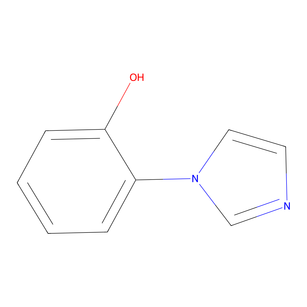 2-(1H-Imidazol-1-yl)phenol molecular structure, CAS 10041-04-0