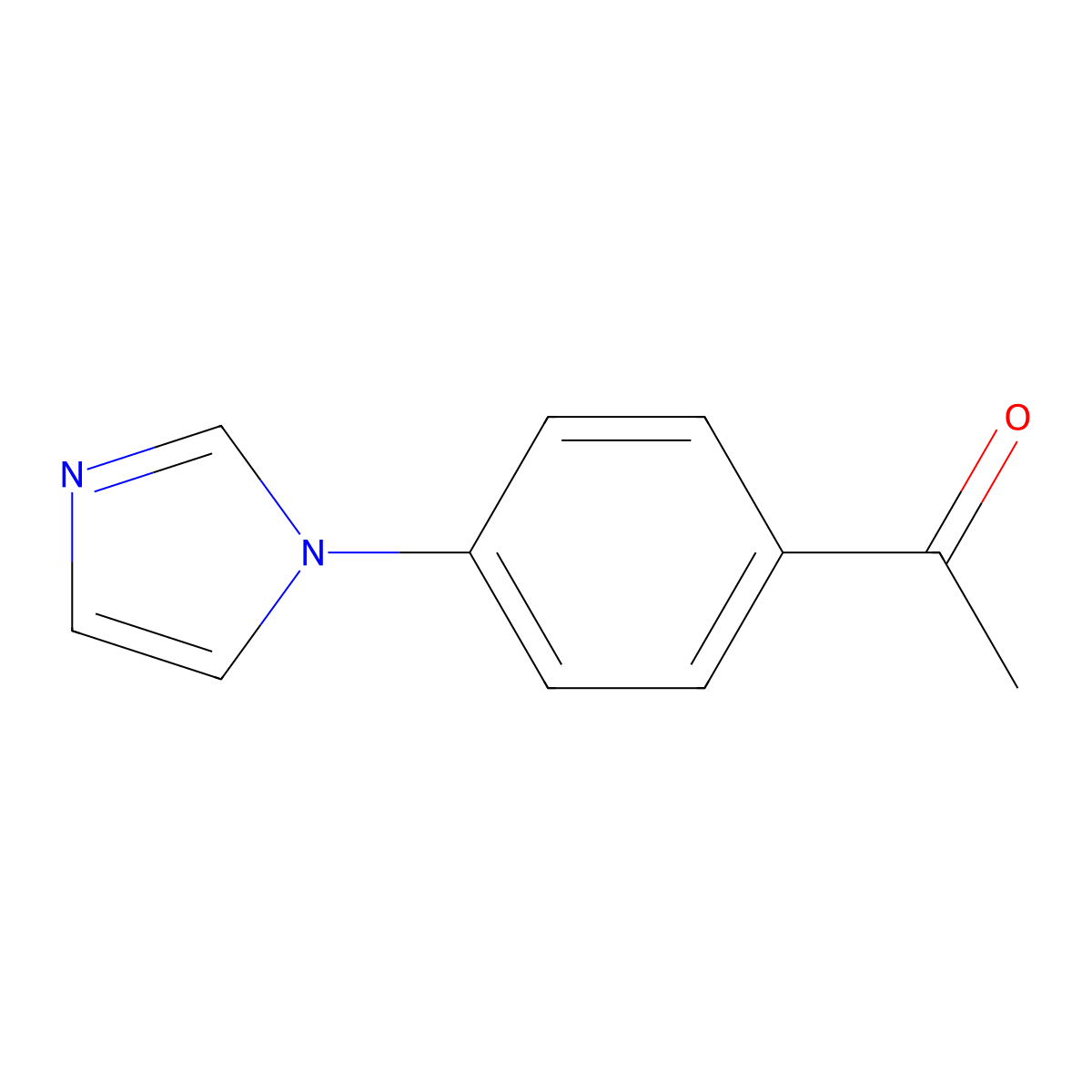 1-(4-(1H-Imidazol-1-yl)phenyl)ethanone molecular structure, CAS 10041-06-2