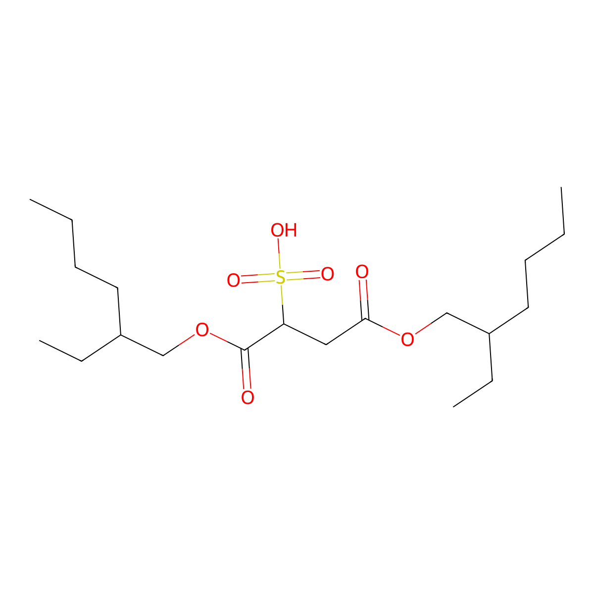 Docusate molecular structure, CAS 10041-19-7