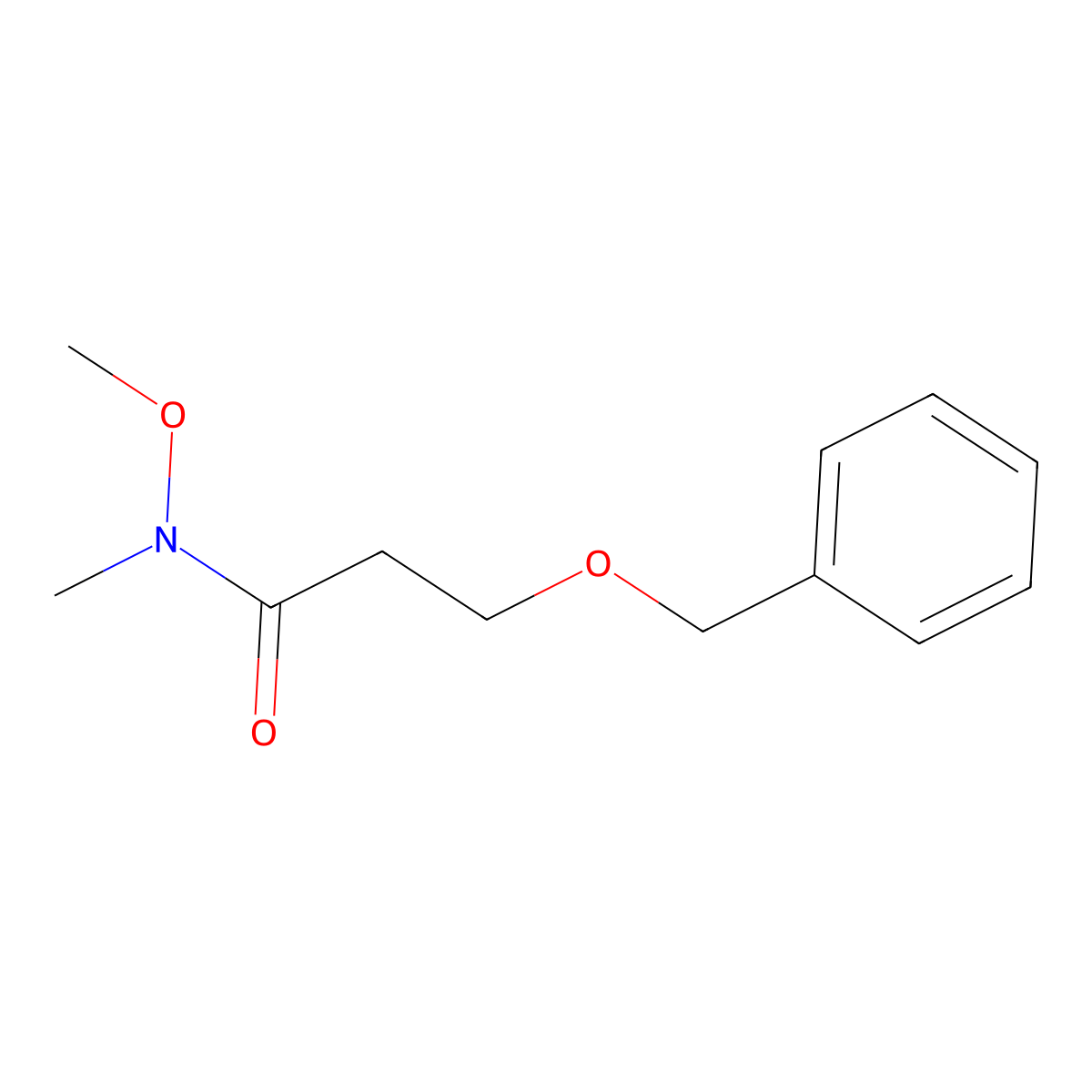 3-(benzyloxy)-N-methoxy-N-methylpropanamide molecular structure, CAS 1004112-07-5