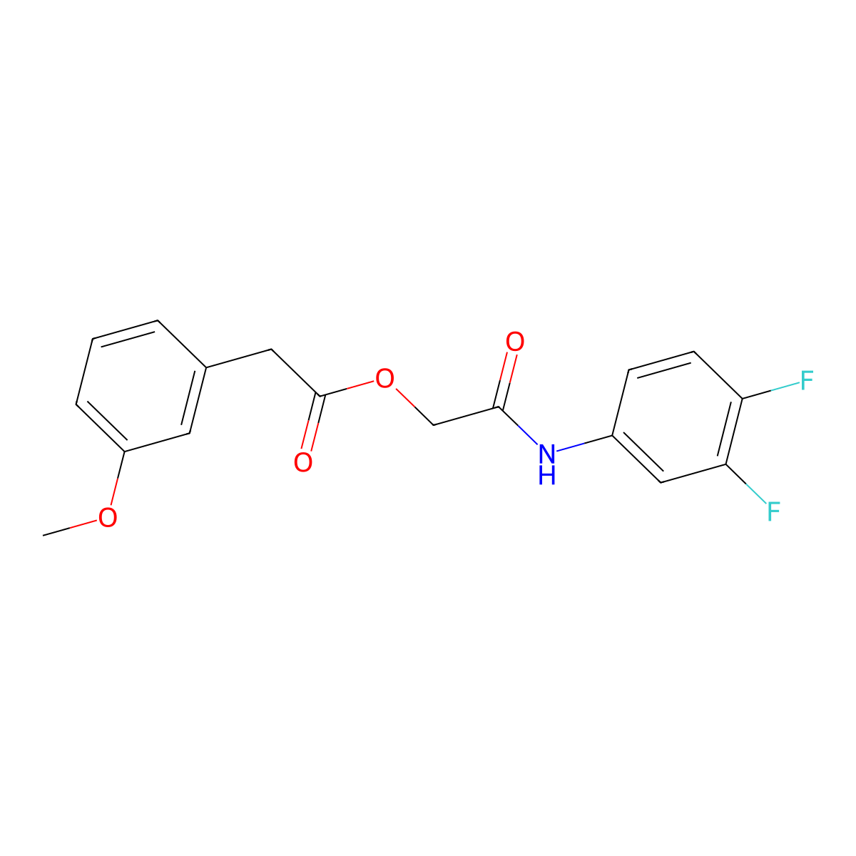 [2-(3,4-Difluoroanilino)-2-oxoethyl] 2-(3-methoxyphenyl)acetate molecular structure, CAS 1004126-79-7