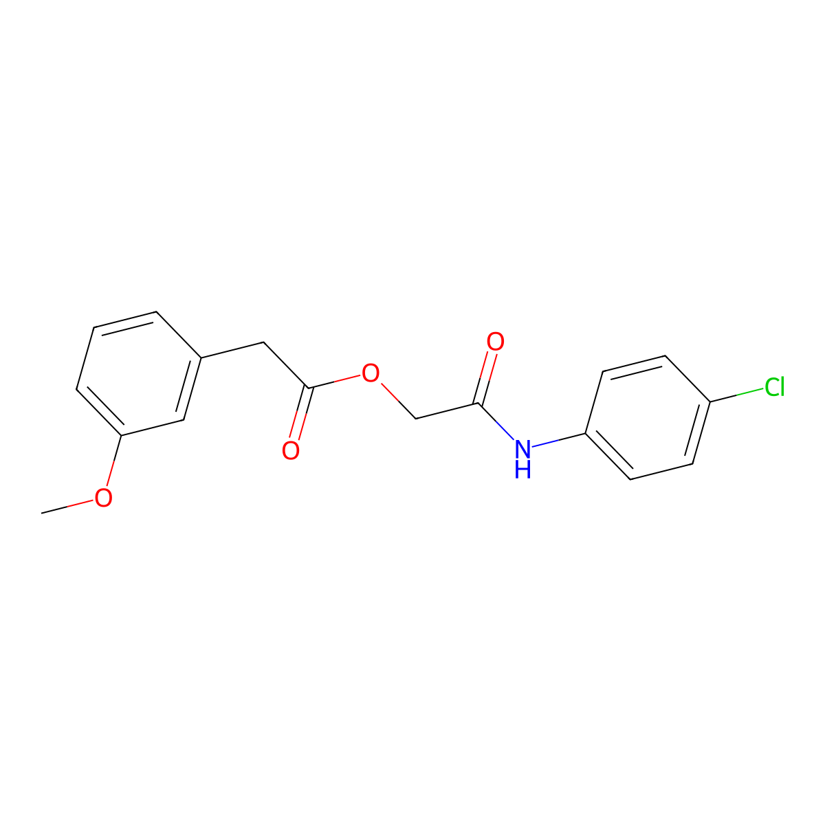 2-[(4-Chlorophenyl)amino]-2-oxoethyl (3-methoxyphenyl)acetate molecular structure, CAS 1004127-04-1